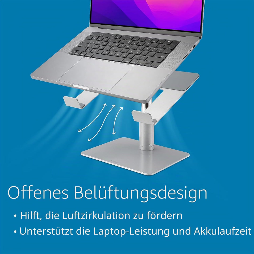 Kensington Laptop-Ständer für Notebooks bis 16 Zoll, höhen- und winkelverstellbar, mit Lüftungsöffnu