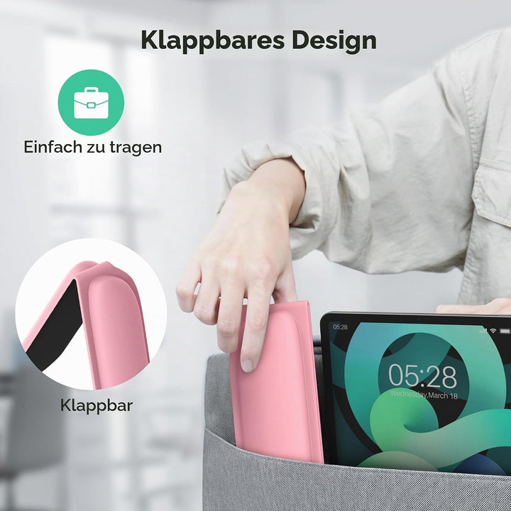 TECKNET Mauspad mit Handauflage, Gelkissen Mousepad und Tastatur Handgelenkauflage Set aus ergonomis