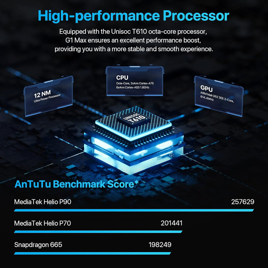 UMIDIGI G1 MAX Smartphone Ohne Vertrag Günstig,6GB + 128GB Handy Günstig,Android 12 Go Handy Ohne Ve