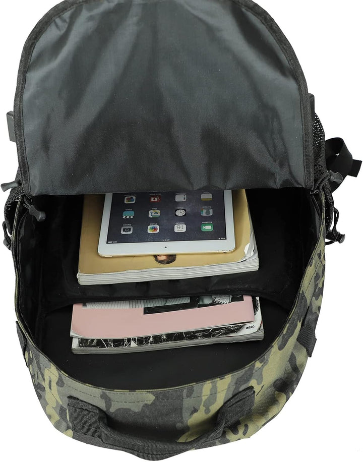 FALKENSTEJN Rucksack für Freizeit Outdooraktivitäten Schule Arbeit Multifunktionsrucksack Woodland 3
