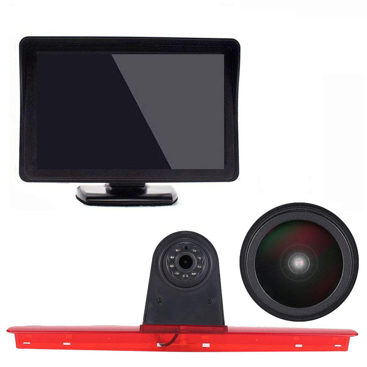 「18mm Linse Top Qualität Rückfahrkamera + 4.3 Zoll TFT LCD Bildschirm Auto Monitor」Bremsleuchte Auto