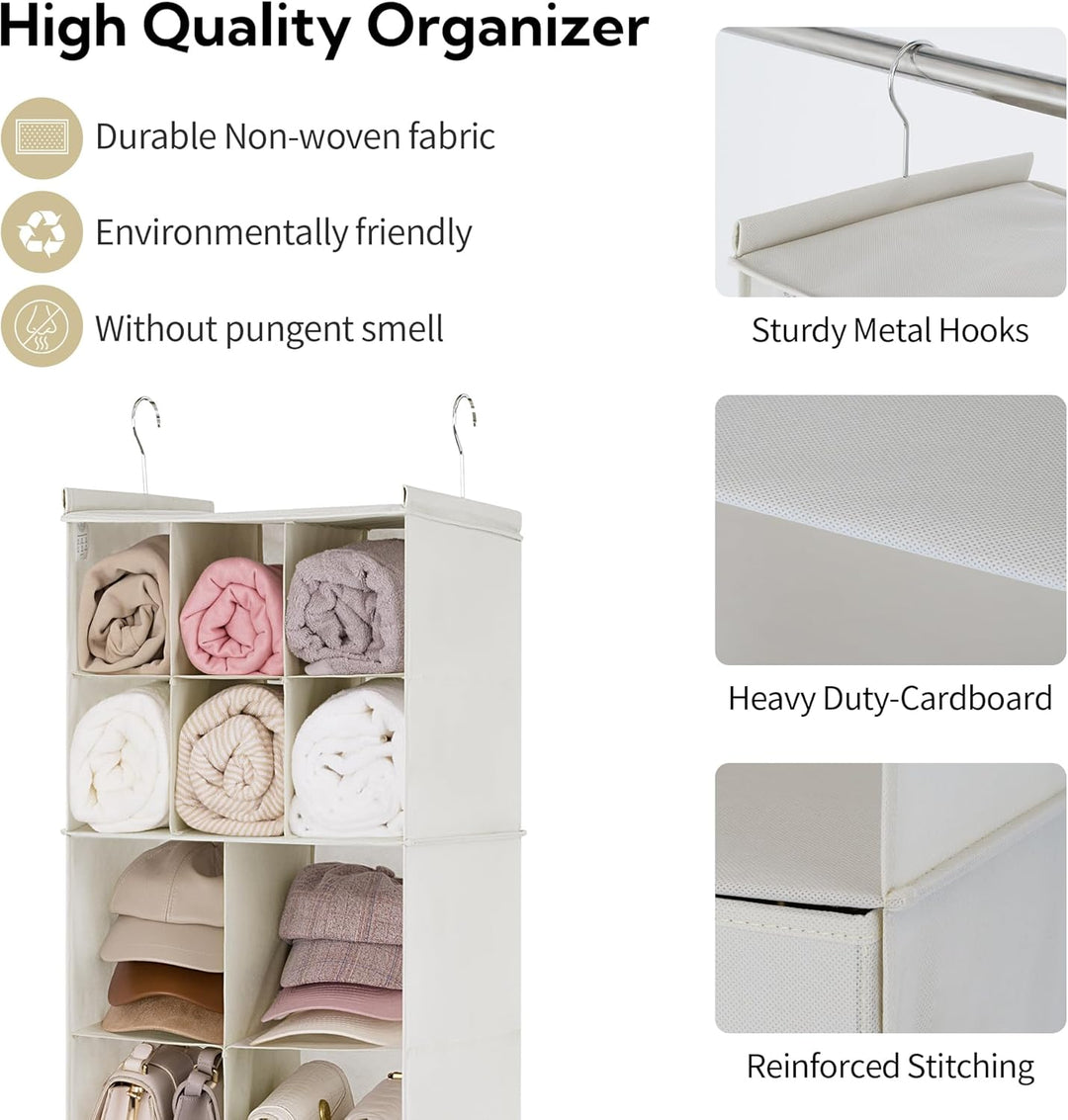 GRANNY SAYS Hängender Schrankorganizer mit Schubladen, 6 Regalteiler Hängender Schrankorganizer, tra