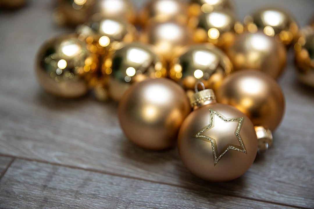 Krebs & Sohn 20er Set Glas Christbaumkugeln - Weihnachtsbaum Deko zum Aufhängen - Weihnachtskugeln 5