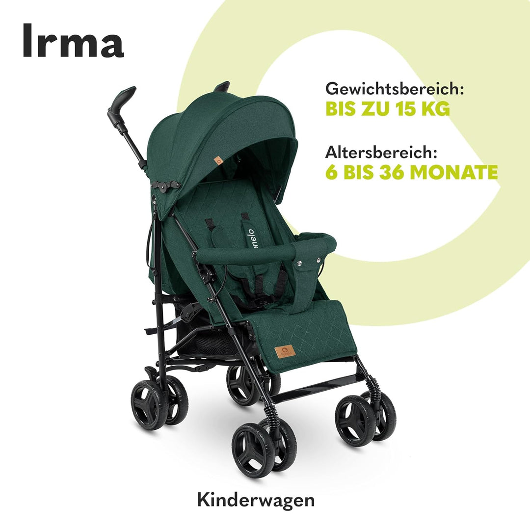 LIONELO Irma Kinderwagen bis 15 kg, Kinderwagen, leichter moderner Kinderwagen mit Liegefunktion, fa