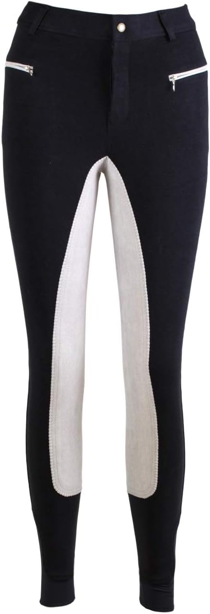RL24 Damen Reithose Vollbesatz Flex BASICLINE 52 Schwarz/Grau, 52 Schwarz/Grau