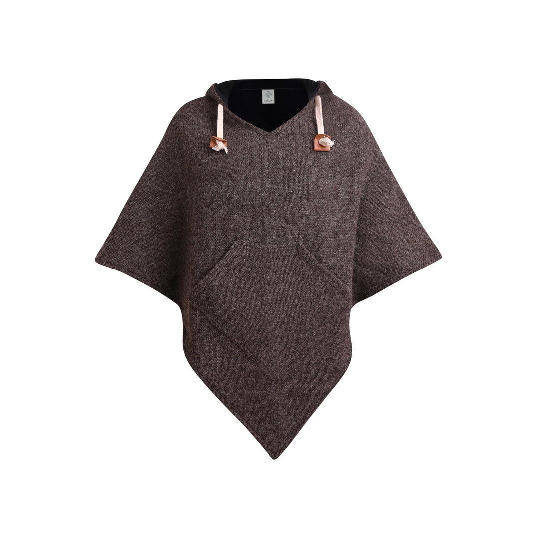 virblatt - Poncho Herren Wolle & Poncho Damen | Wolle &Polarfleece Herren Poncho Winter Fleece warm