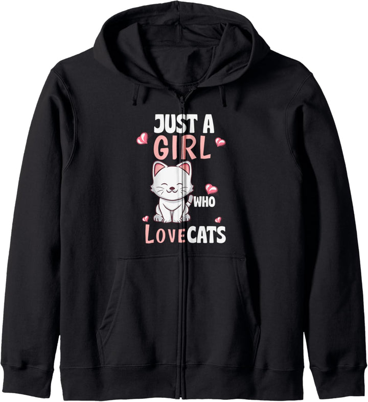 Just a girl who love cats Kapuzenjacke