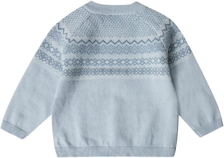 Stellou & friends Baby Cardigan-Strickjacke und Strick-Pullover für Mädchen und Jungen mit Norwegen
