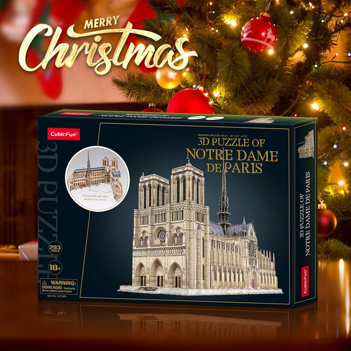 CubicFun 3D Puzzle Frankreich Notre Dame de Paris (Grosse) Architekturmodellbausätze Gotische Kirche
