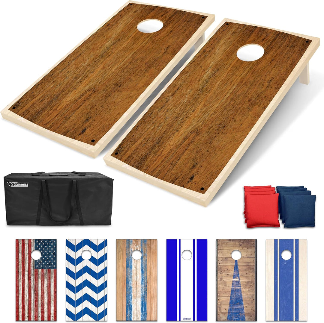 GoSports Classic Cornhole Set - Enthält 8 Sitzsäcke, Reisetasche und Spielregeln (Stilwahl) Handwerk