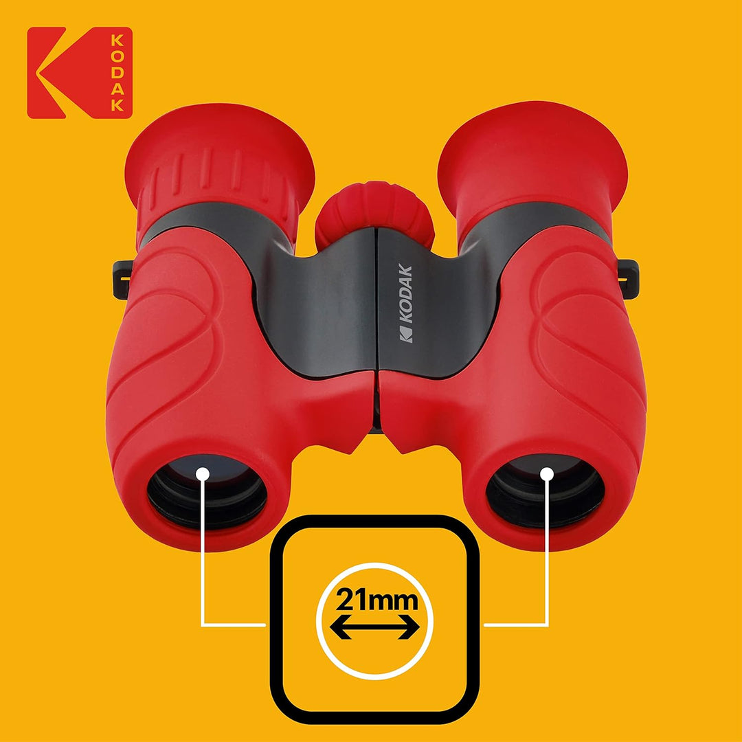 KODAK BCS100 Fernglas für Kinder, kompaktes Binokular für Kinder, weiches Radiergummi, 8-fache Vergr
