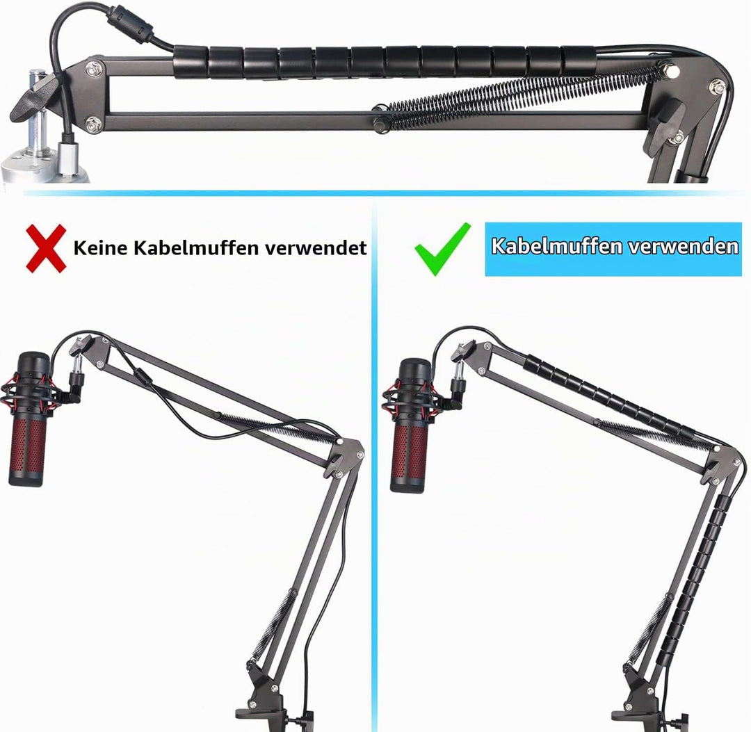 HyperX QuadCast Mikrofonarm mit Popschutz - HyperX QuadCast S Mikrofon Arm und 3-lagiger Windschutz