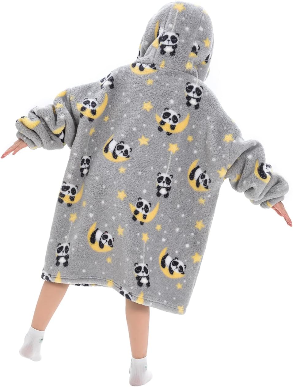 Ruiuzioong Kinder Übergrosse Kapuzenpullover,Super Weich Warmes Bequeme Tragbare Decken Sweatshirt f