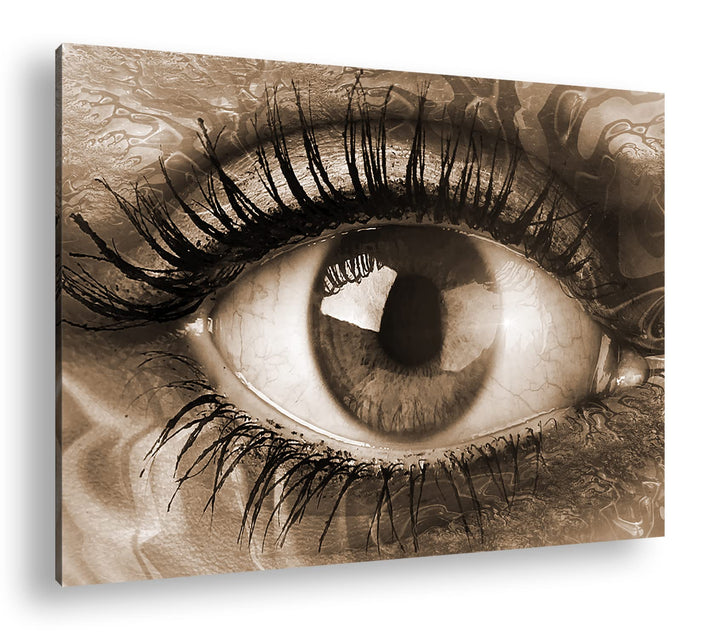 deyoli leuchtenedes Auge Format: 120x80 Effekt: Sepia als Leinwandbild, Motiv fertig gerahmt auf Ech