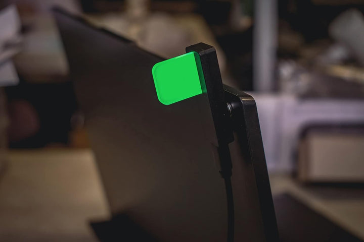 LUXAFOR Flag LED USB Busy Light Indicator - Black Flag LED Availability Indicator That Eliminates Wo
