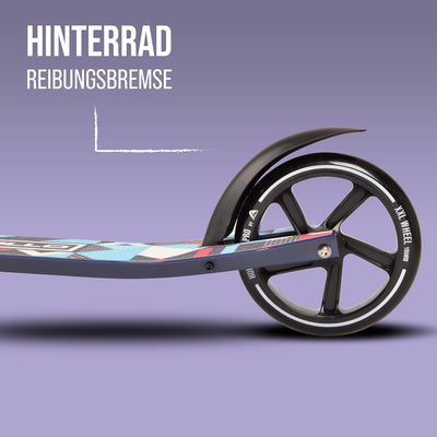 Apollo 230mm Giant XXL Wheel City-Scooter - Hurricane, Roller mit Federung für Erwachsene, klappbar