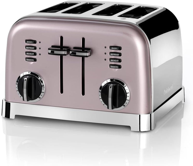 Cuisinart CPT180PIE Style Collection 4-Schlitz-Toaster, Edelstahl, Vintage Rosa Pink, Pink