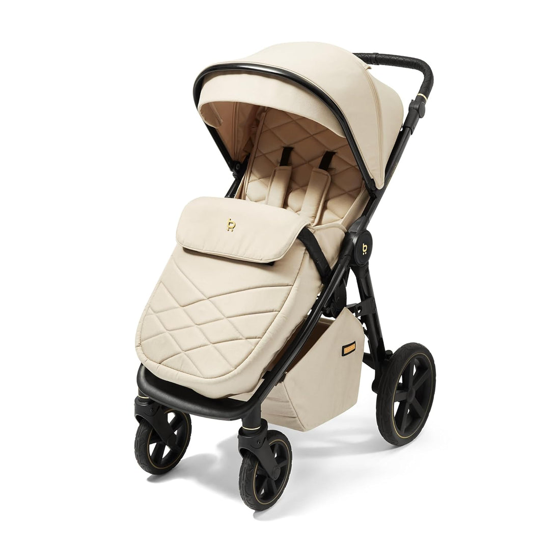 Xplode Chrome Kinderwagen bis 22 kg, isolierter Fusssack, Flaschenhalter, Regenschutz und Moskitonet