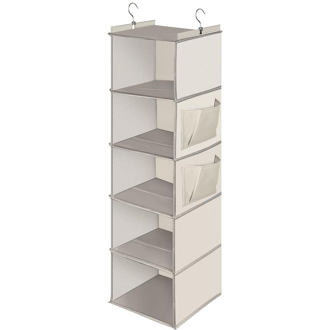 Cozary Hängeorganizer Kleiderschrank Organizer mit 5 Fächern, Faltbar Schrank Organizer Kleiderschra