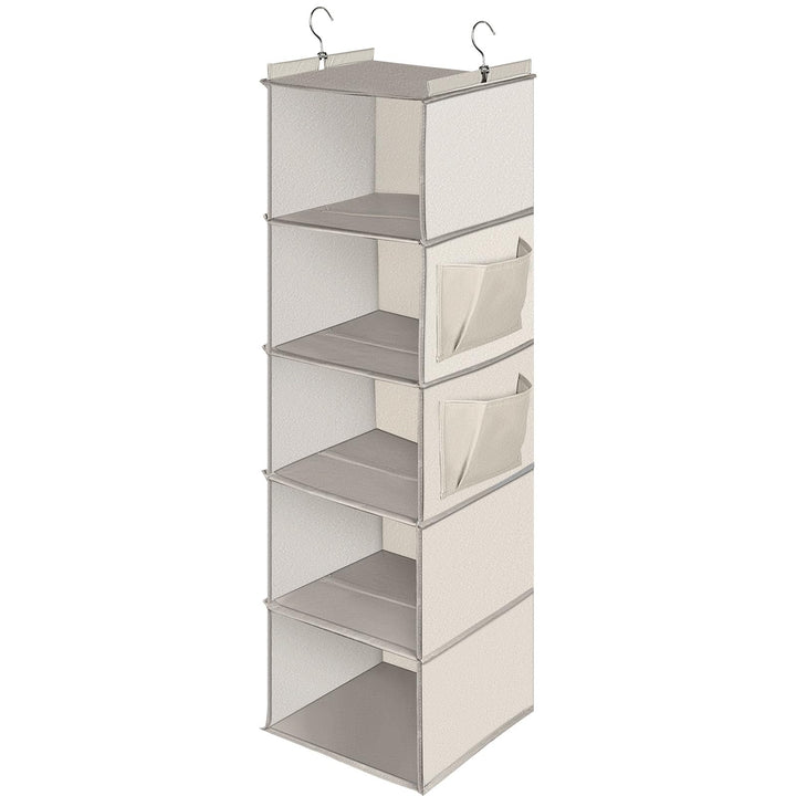 Cozary Hängeorganizer Kleiderschrank Organizer mit 5 Fächern, Faltbar Schrank Organizer Kleiderschra