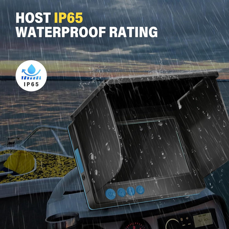 Deeper Fishfinder, Unterwasserkamera Angeln, Weitwinkel-Infrarot-Nachtsicht, Host IP65 wasserdicht,