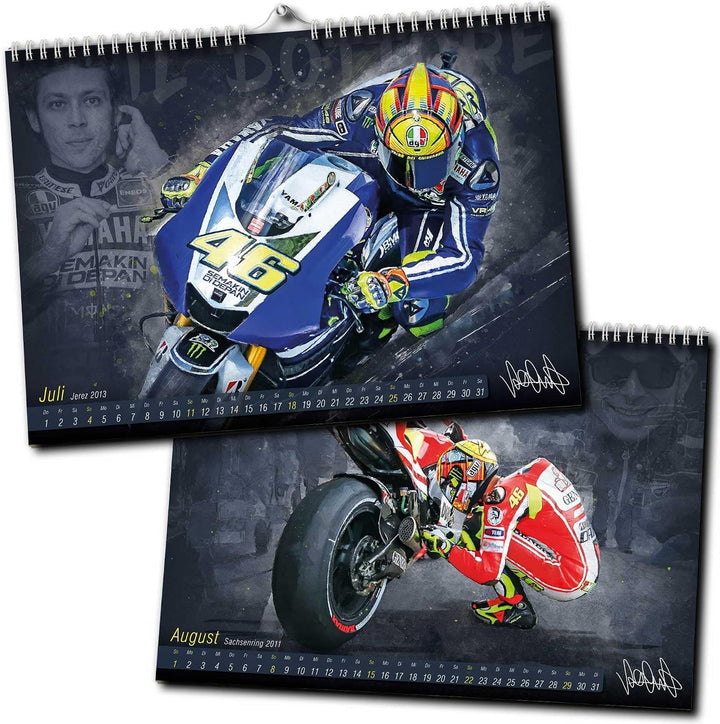Valentino Rossi Kalender 2024 - Premium Wandkalender im Format DIN A2 - RIESIG