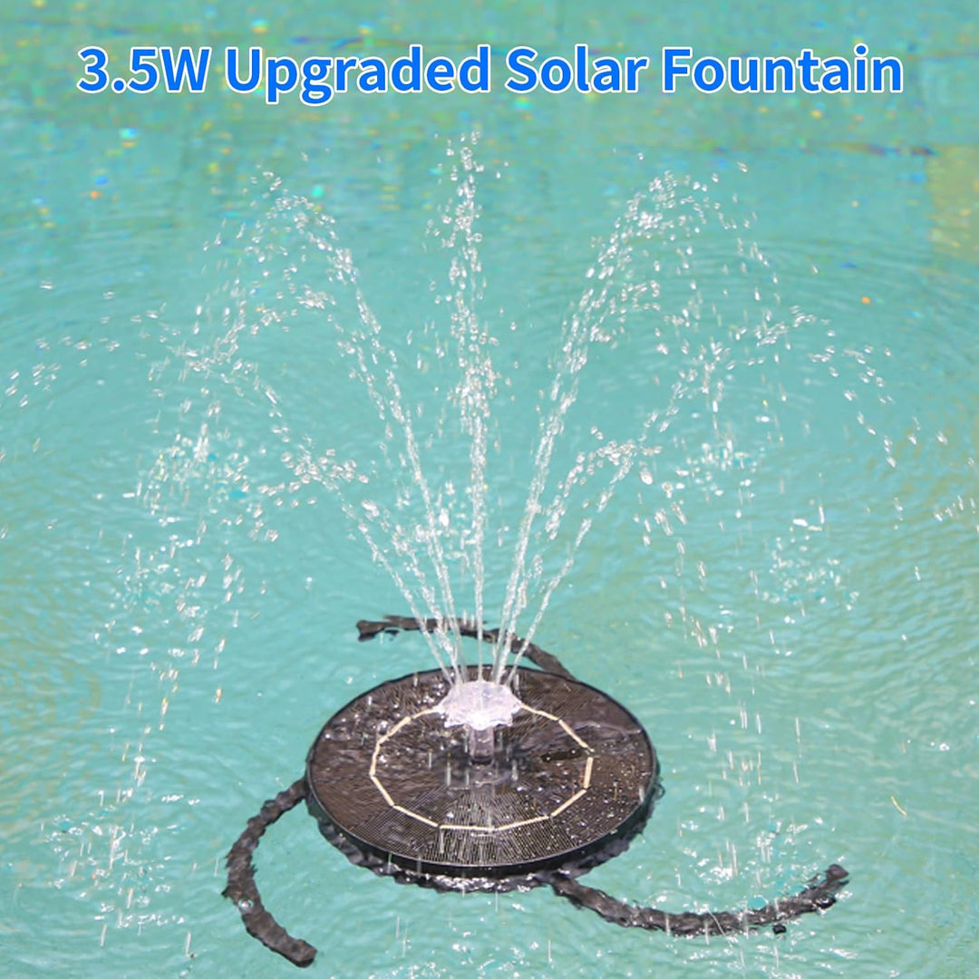 AISITIN Solar Springbrunnen für Aussen 3,5W,Solarbrunnen für Draussen mit 4 Sprüh Effekten, Solar Te