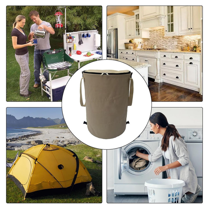 Faltbarer Camping Mülleimer Mit Deckel, 37 L Müllsackständer Für Wohnmobil, Faltbarer Mülleimer, Zus
