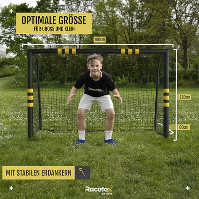 Racetex Fussballtore für Garten Kinder und Erwachsene mit [Anti-Rost Beschichtung] - Fussballtor Kin
