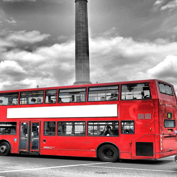 Runa Art Wandbilder London Bus 5 Teilig Bild auf Vlies Leinwand Deko Wohnzimmer Schlafzimmer England