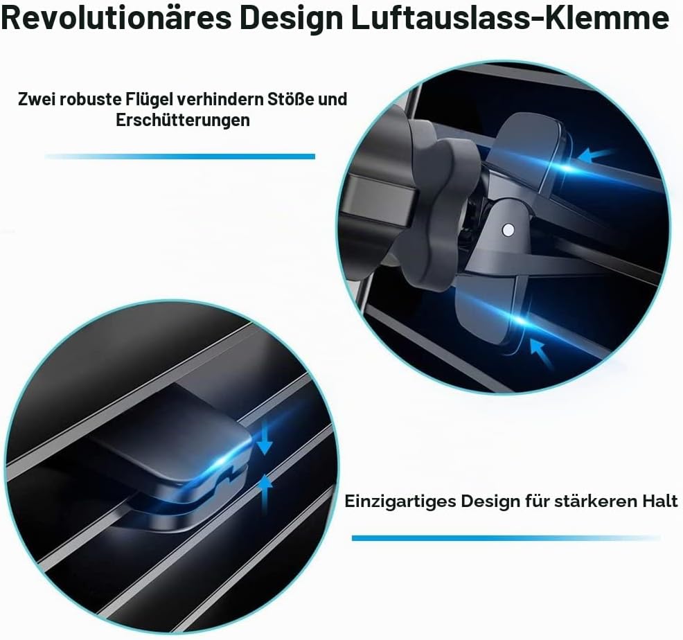 Oilcan Tablet Autohalterung Lüftung Handyhalter, KFZ Vorne Entlüftung Tablet Halterung mit Verstellb