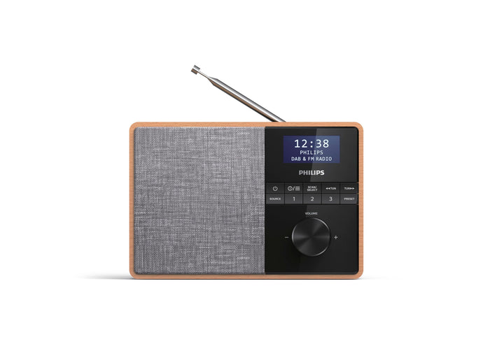 Philips R5505/10 Radio Mit Bluetooth (Holzgehäuse, DAB+/UKW-Radio, 3"-Breitband-Lautsprechertreiber,