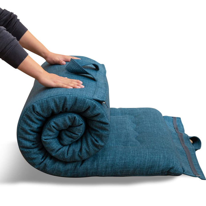 MAXYOYO Tragbare, Faltbare Futon-Matratze, hypoallergener Stoff und Schaumstoff-Matratzenauflage mit