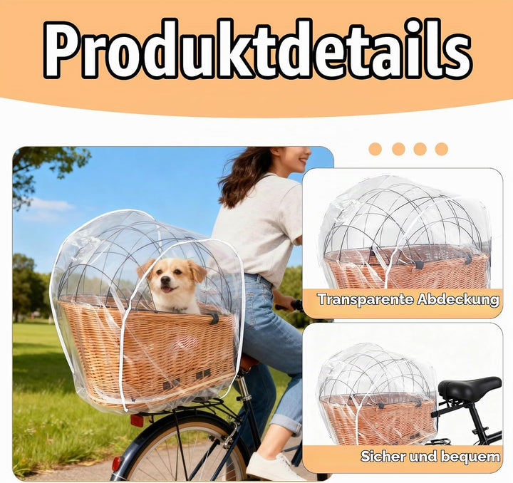 Fahrrad-Regenabdeckung für Haustiere, PVC mit Robustem Material, Guter Wasserabweisung, für Die Meis