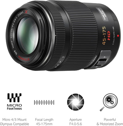 Panasonic H-PS45175E LUMIX G X Vario Tele Powerzoom 45-175 mm F4.0-5.6 ASPH Objektiv (90-350 mm KB,