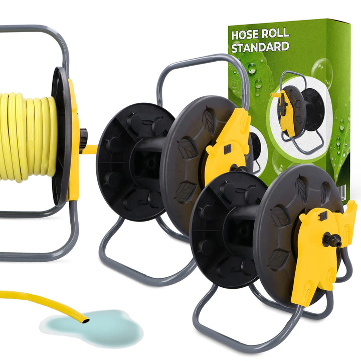 Gartenschlauchtrommel Schlauchwagen 60 m 1/2" Aufroller Gartenschlauchwagen Gartenschlauch Trommel T