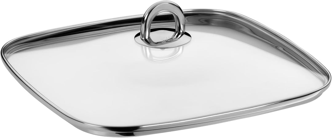 Silit Studio Bräter mit Deckel backofengeeignet, 29 x 29 x 10 cm, Schmortopf Induktion, Edelstahl be