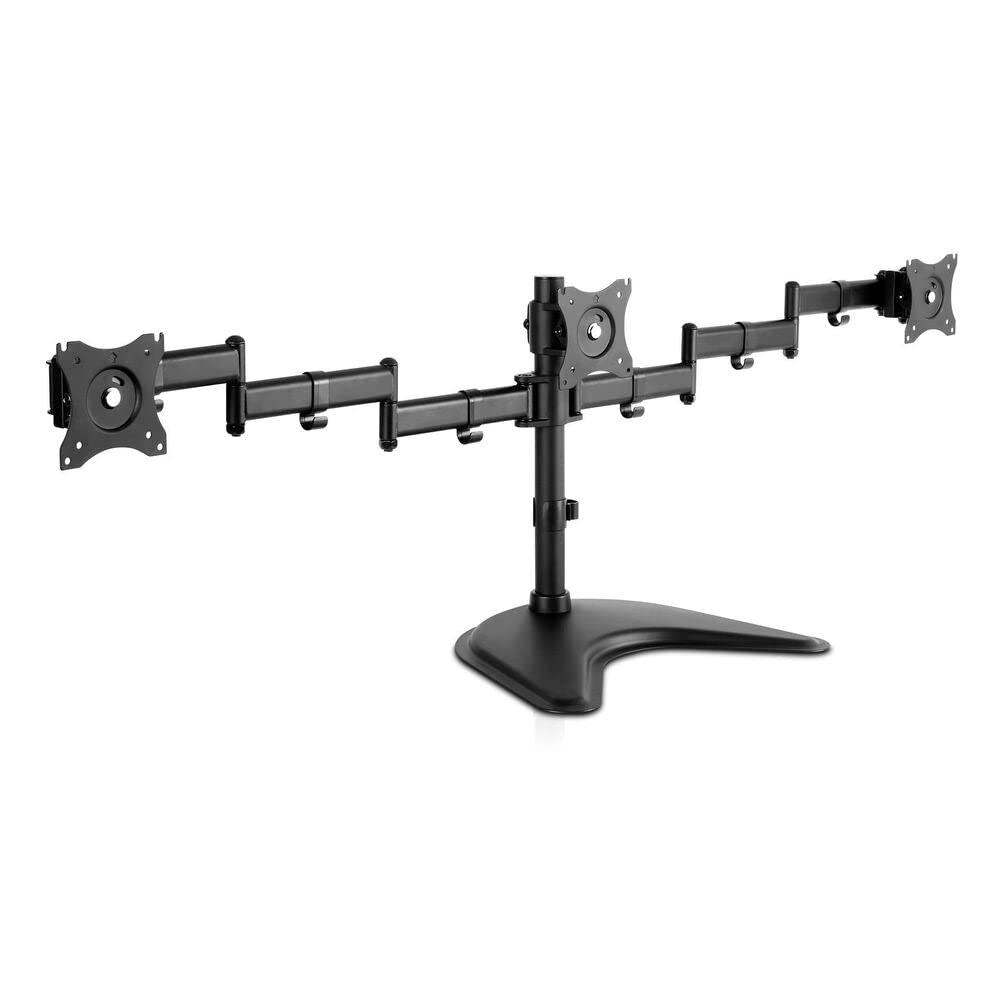 V7 DS1FST-1E Tischhalterung mit Dreifach-Schwenkfunktion für Monitore von 13 Zoll bis 27 Zoll oder 8
