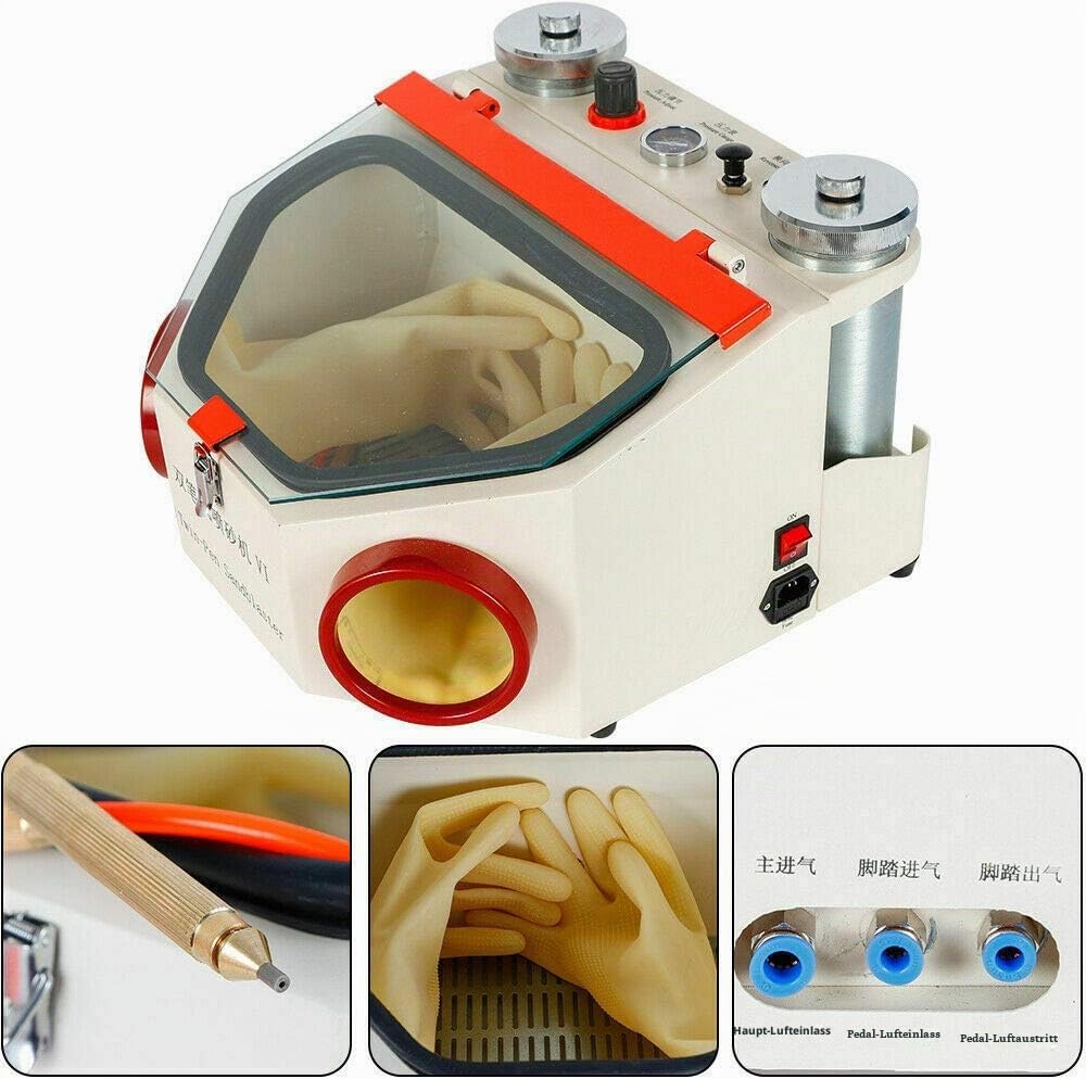 Dental Double Pen Poliermaschine Sandstrahlgerät Sandstrahlkabine Sandstrahler Feine Sandstrahl Sand