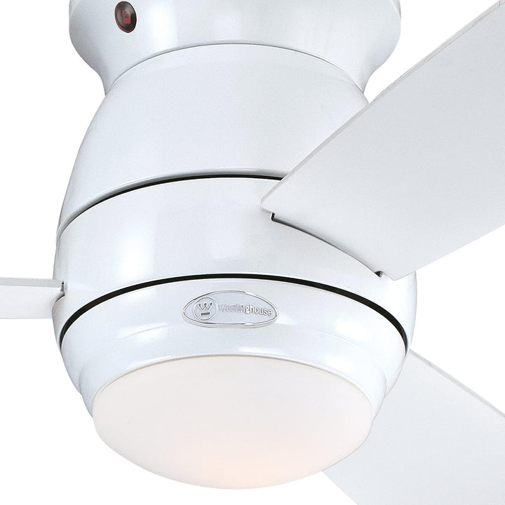 72180 Halley 112 cm weisser Deckenventilator, Beleuchtung mit Opal-Milchglas