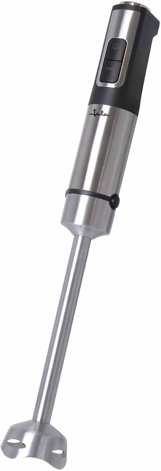 JATA JEBT1855 Stabmixer, 1200 W, Spiralkabel, ausziehbar von 1,5 m, extra langer Fuss (26 cm), 4 Kli