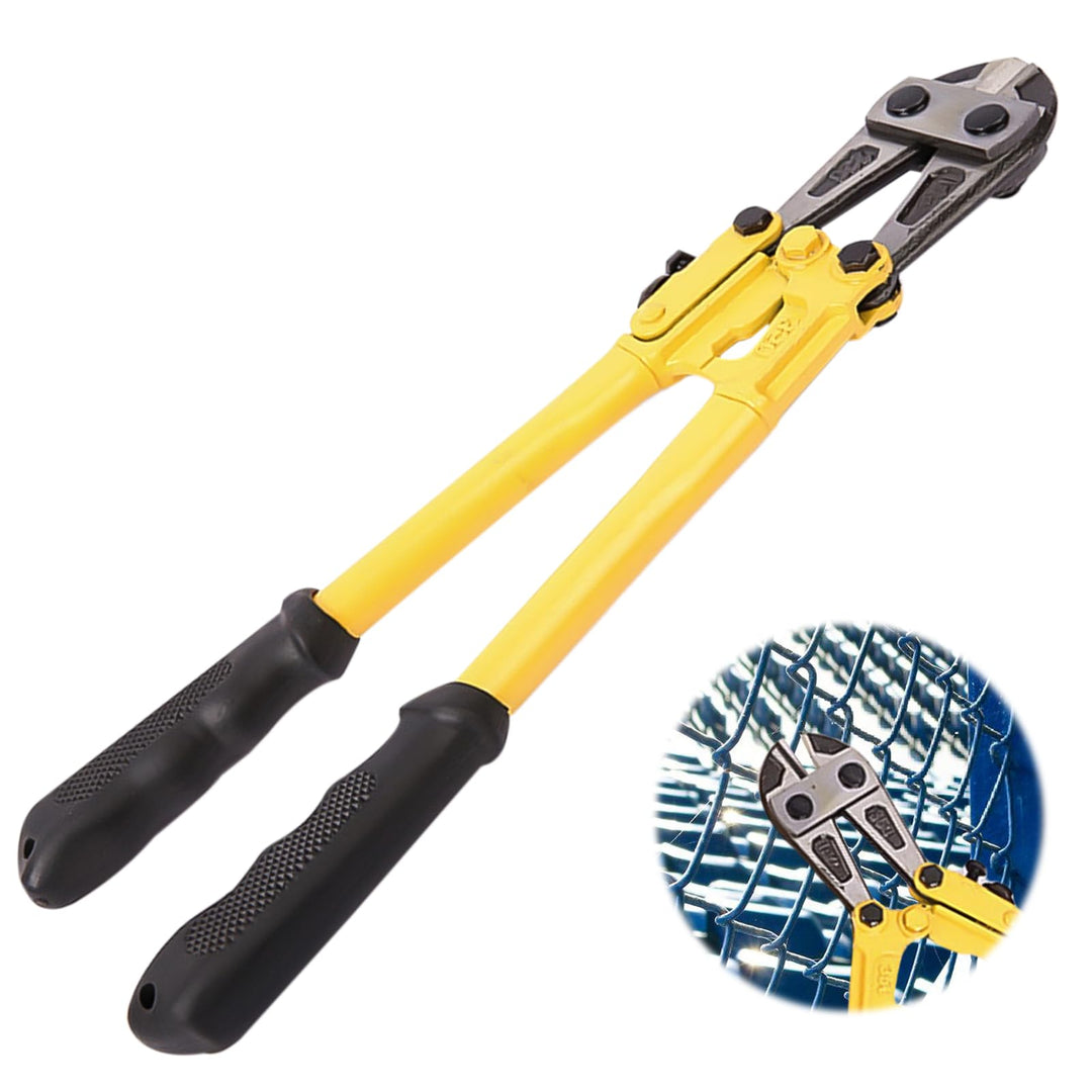 PRITOK 350mm Robuste Bolzenschneider: Drahtschneider aus Kohlenstoffstahl mit Kunststoff-Griff, Schn