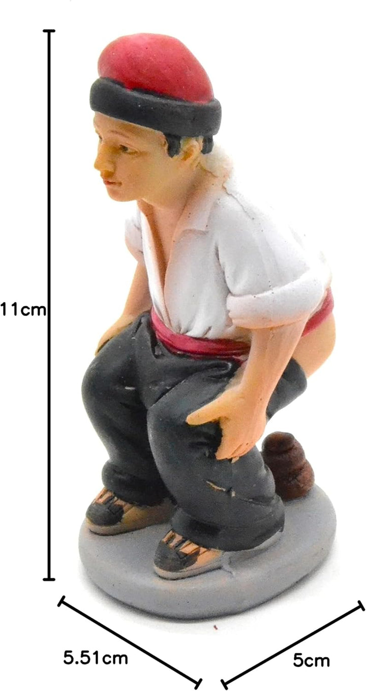 Figur der versteckten Krippen, 11 cm. Finden Sie die Weihnachtsfigur. Der Mann, der jagt. Figur. Wei