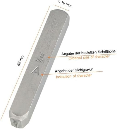 GRAVUREM-S Standard Schlagbuchstaben Schlagstempel, Prägestempel, Einschlagbuchstaben - Buchstaben A