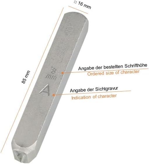 GRAVUREM-S Standard Schlagbuchstaben Schlagstempel, Prägestempel, Einschlagbuchstaben - Buchstaben A