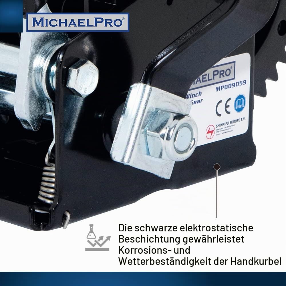 MichaelPro MP009059 Handseilwinde - 1500-kg Seilwinde