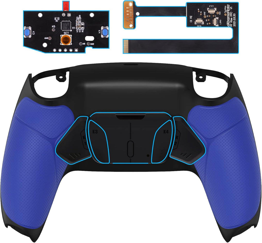 eXtremeRate Programmierbar RISE4 Remap Kit für ps5 Controller BDM-010/020,Remap Board&Rückplate Gehä