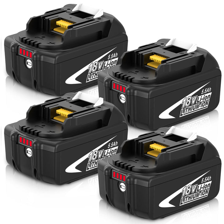 4X 18V 5.5Ah Ersatz für Makita Akku 18V BL1850B BL1850 BL1840B BL1860B für akku BL1830B BL1820B BL18