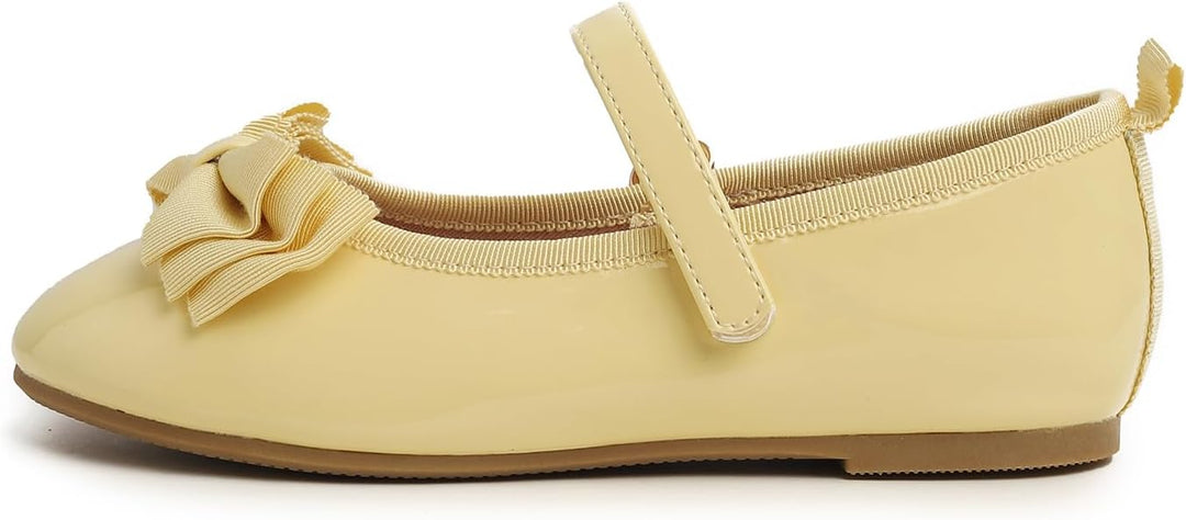 Feversole Bailarinas Niña de Vestir - Zapatos Cómodos para Ceremonias - Ballet Flats 32 EU Fliege Ge