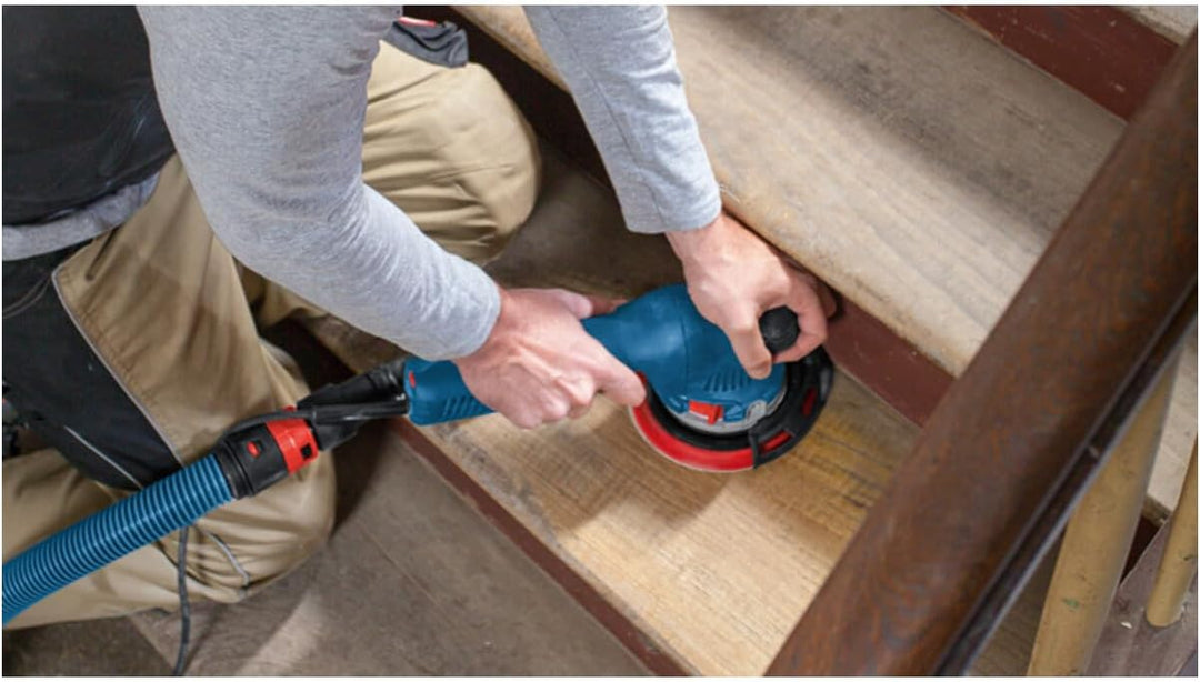 Bosch Professional Exzenterschleifer GET 75-150 (750 W, Schleifteller-Ø: 150 mm, in L-BOXX) in L-BOX